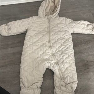 Cozy Cream Quilted Kids One Piece